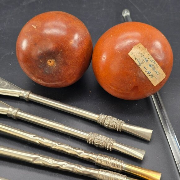 Argentinian Yerba Mate Traditional Drinking Set With Bombillas Spoons HS1222 - Picture 12 of 12